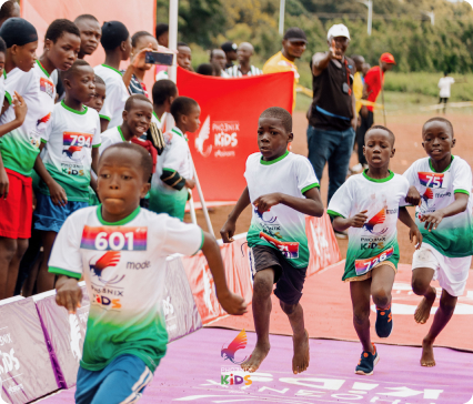 Race participants running